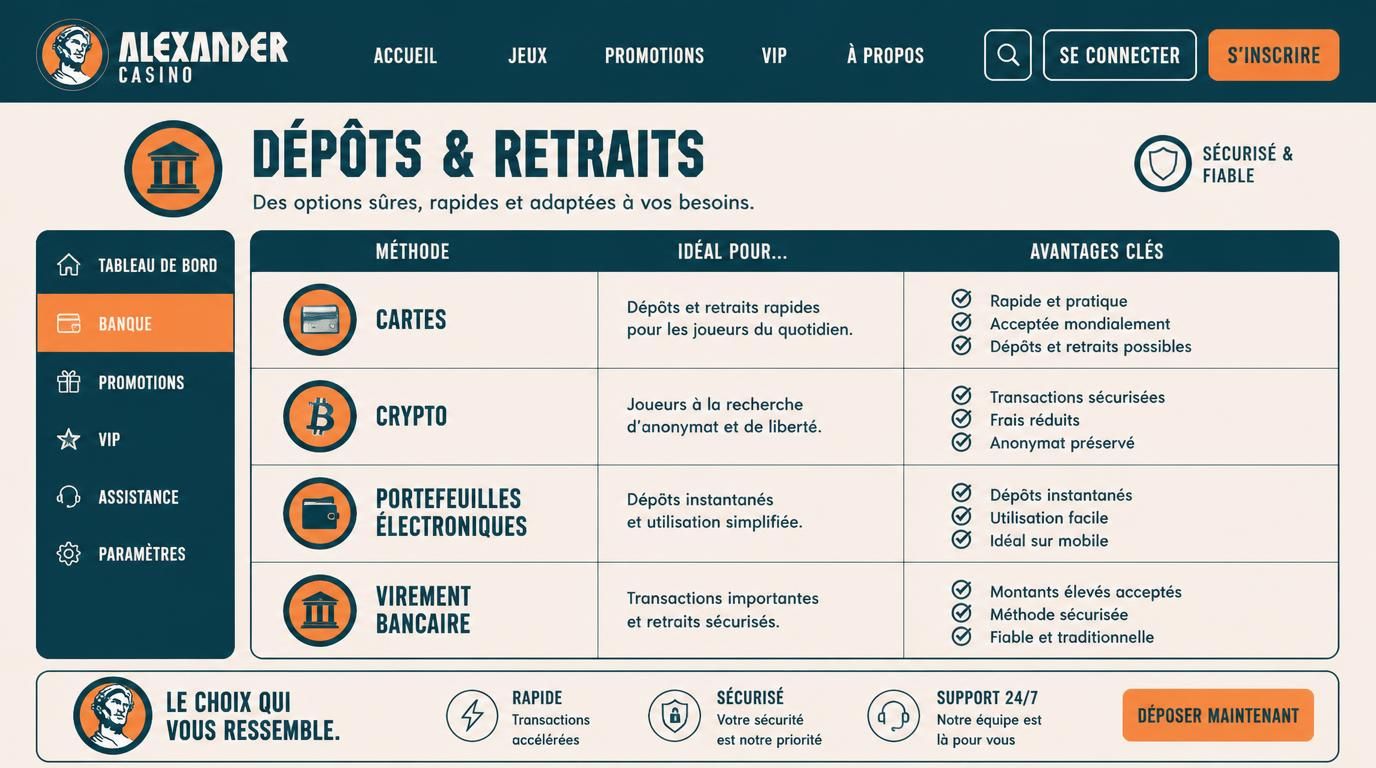 Tableau comparatif des différentes méthodes de dépôt et leurs usages
