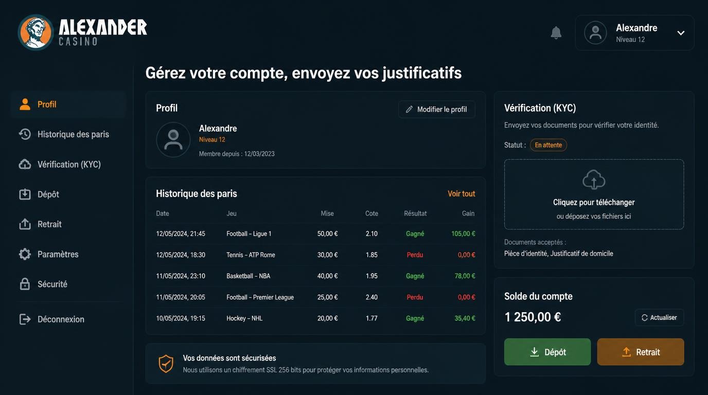 Gestion complĂšte du compte depuis lâapp