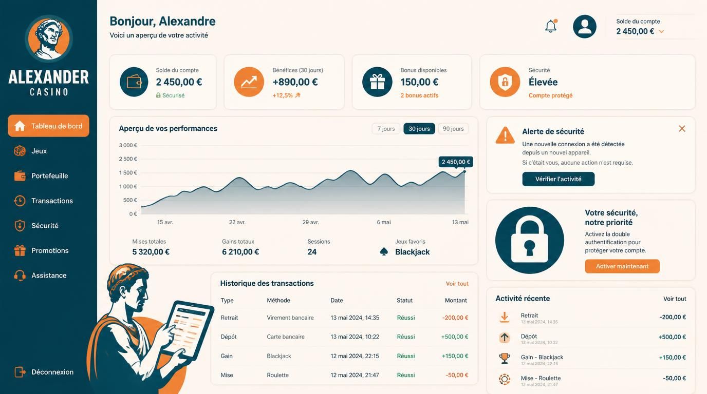 Image illustrant finance, sécurité et transparence pour joueur fidèle